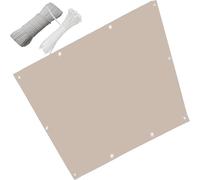 Waterproof Sun Shade Sail 1.6 x 6.5m with Grommets UV Protection & Wind Shield for Patio Balcony Garden - Free Rope Included - Rectangular Taupe Color