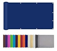 Waterproof Sun Shade Sail 1.8 x 3.4m Wind & Tear Resistant Grommets & Ropes Included Ideal for Garden Terrace Pool Beach - Blue Outdoor Shade Solution