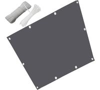 Waterproof Sun Shade Sail 1.9 x 5m with Grommets - No Drill Balcony Canopy in Various Sizes & Colors, Includes Fastening Ropes for Patio, Deck, Pergola, Dark Grey