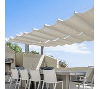 Waterproof Sun Shade Sail, 100% Polyester UV Blocking Privacy Netting, 95% UV Protection, Perfect for Terrace, Balcony, Courtyard - Includes Mounting Kit (1.2x4m/3.94x13ft)