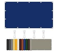 Waterproof Sun Shade Sail 130 x 340 cm, Various Sizes, Dark Blue Canopy for Patio, Garden, Camping & Outdoor Activities with Grommets & Ropes