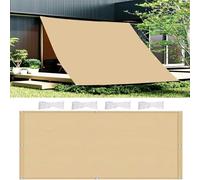 Waterproof Sun Shade Sail 1x1.2m - UV Protection for Garden & Balcony, Multi-Color Options with Rope, Weather-Resistant, Cream Fabric