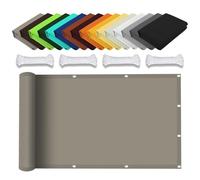 Waterproof Sun Shade Sail 2.5 x 2.8m Rectangle 98% UV Protection Easy Install with Grommets & Rope Perfect for Patio Camping Outdoor Canopy - Taupe