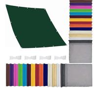 Waterproof Sun Shade Sail 2 x 2.5m UV Resistant for Balcony, Patio, Camping - Weatherproof Outdoor Shade in Various Sizes & Colors with Rope, Dark Green