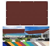 Waterproof Sun Shade Sail 3.5 x 6.5 m (11.48 x 21.33 ft) Rectangle Weatherproof Polyester Canopy for Outdoor Patio Garden with Wind Protection & Mounting Ropes Red Wine