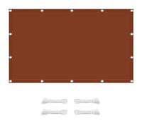 Waterproof Sun Shade Sail 3.5x4m 98% UV Protection Windproof & Tear-Resistant Rectangular Canopy with Grommets for Outdoor Balcony Garage Patio Rust Red