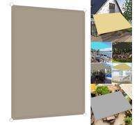 Waterproof Sun Shade Sail 4.5 x 4.5m UV Protection 98% Rectangular Canopy Wind Resistant Shade Cloth for Garden Terrace Balcony PoolTaupe Outdoor Awning