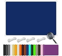 Waterproof Sun Shade Sail 4x5.5m - 95% UV Protection Tear-Resistant Weather-Resistant Canopy for Balcony Patio Garden - Dark Blue Wind Resistance