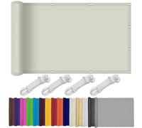 Waterproof Sun Shade Sail 5.5 x 6 m - Weather Resistant UV Protection with Installation Kit for Garden, Balcony, and Patio - White Outdoor Shade Solution