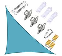 Waterproof Sun Shade Sail 5 x 5 x 7.1m Right Triangle UV-Block Canopy for Patio Garden & Carport 95% UV Protection Water-Repellent Outdoor Cover