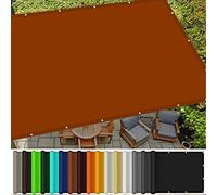 Waterproof Sun Shade Sail Canopy 1.4x5m Anti Ultraviolet Outdoor Awning for Patio & Garden Rust Red with Free Ropes Perfect for Backyard Rain Protection