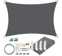 Waterproof Sun Shade Sail Canopy Rectangle UV Block Sun Shelter for Garden