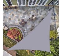 Waterproof Sun Shade Sail Durable Triangle Canopy for Backyard Garden Patio - Light Grey 7.6 x 7.6 x 7.6 ft UV Protection Outdoor Awning for Lawn
