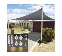 Waterproof Sun Shade Sail Rectangle 2x3m 3x4m Canopy with Free Rope and Hardware Kit Anti-UV Sunscreen Awning for Garden Patio Swimming Pool Yard Beach, Gray