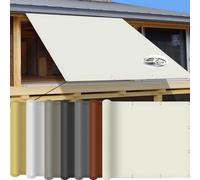 Waterproof Sun Shade Sail Rectangle 4x8m UV Resistant for Patio Garden, Weatherproof Outdoor Shade in Various Sizes & Colors with Rope, Warm White