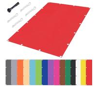 Waterproof Sun Shade Sail - Rectangle Canopy 95% UV Block Awning for Outdoor Garden, Patio, Balcony, Backyard - Red 1.4x3m Shade Net
