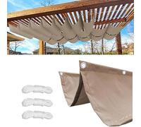 Waterproof Sun Shade Sail UV Protection 95% Custom Size with Grommets & Cord Various Sizes/Colors Ideal for Garden Balcony Terrace Pergola (1.2×5m Brown)