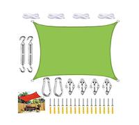 Waterproof Sun Shade Sail with 97% UV Protection Rectangular Canopy for Patio Garden Balcony - Outdoor Shade Solution with Ropes for Effective Sun Coverage