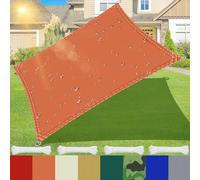 Waterproof Sun Shade Sail with D-Rings 95% UV Protection 180g/m² Oxford Fabric 4.5m x 7m Ideal for Garden Balcony Pool Camping Carport - Orange