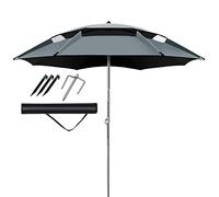 Waterproof Sun Umbrella For Outdoor Fishing Or Beach Parasol - 360° Rotation Sun Protection/Rainproof/Full Shading, Multi-Purpose Garden Sun Shade Shelter Canopy, For Pat-Grey-2.6m/8.5ft