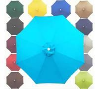 Waterproof Sun Umbrella Replacement Fabric Windproof & Ripproof Polyester Cover for Beach Backyard Pool Parasol Easy to Install Garden