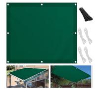 Waterproof SunSail UV Protect Canopy for Balcony & Patio No Drill Installat Weather Resistant with Grommets & Ropes Ideal forGarden (2.6 x 3.2m Green)