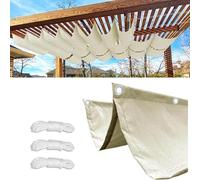 Waterproof Sunsail UV Protection 95% Custom Size with Grommets & Cord Various Sizes/Colors Ideal for Garden Balcony Terrace Pergola (3.5×6m Cream)