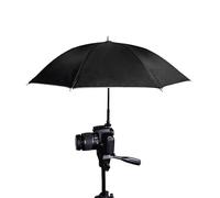 Waterproof Sunshade Compatible with Canon/Nikon Z30/Sony A6000 Cameras, 60cm Umbrella, 360° Adjustable Hot Shoe Mount, All-Weather Protection (Black)