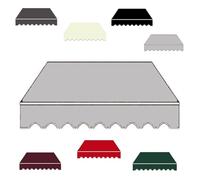 Waterproof Sunshade Replacement Fabric - Retractable Awning Canopy Cover - UV Protection Canvas for Window & Door - Light Grey, 13x5ft (400x150cm)