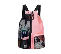 Waterproof Swim Bag with Dual Wet/Dry Compartments - Lightweight, Breathable Mesh Backpack for Swim Gear, Towels, Goggles & Shoes - Quick-Dry, Hands-Free Sports Bag for Pool, Beach, Gym & Travel