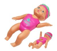 Waterproof Swimmer Doll, 3.5x5.9 Inch Posable Swimming Baby Doll, Plastic Bath Baby, Cute Water for Bath Pool Swimming Water Toy, Pool Toys