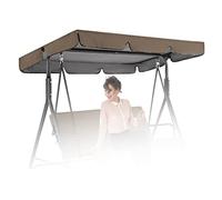 Waterproof Swing Canopy Replacement for 2 & 3 Seater Garden Hammocks Durable Oxford Cloth Cover Patio Outdoor Sunshade Coffee Color 164x114x15cm