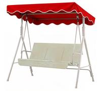 Waterproof Swing Canopy Replacement for 2/3 SeaterSwing Top Cover Fabric 63x43in Perfect for Garden Porch & Deck 9