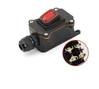 Waterproof Switch IP65 Waterproof Ship Type Switch 220V/24V/16A/30A Rain Proof Outside Electrical Room Ampere Box Second Gear IDGTTLDF(Single red 12-24V,5 PCS)