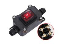 Waterproof Switch IP65 Waterproof Ship Type Switch 220V/24V/16A/30A Rain Proof Outside Electrical Room Ampere Box Second Gear IDGTTLDF(Double red 12-24V,1 PCS)