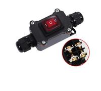 Waterproof Switch IP65 Waterproof Ship Type Switch 220V/24V/16A/30A Rain Proof Outside Electrical Room Ampere Box Second Gear IDGTTLDF(Double red 220V,1 PCS)