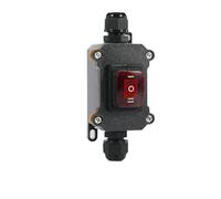 Waterproof switch Waterproof ship type switch220V/24V/12V 20A Rain proof outside the electrical roomAmpere boxSecond gear IP65 IDGTTLDF(Double red 220V,20 PCS)