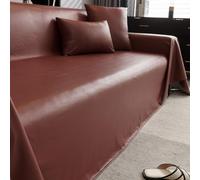 Waterproof Synthetic Leather Sofa Covers for Sectional 2Seater Futon & LShaped Sofas Washable Protector (Wine Red 71 x 157 Inches)