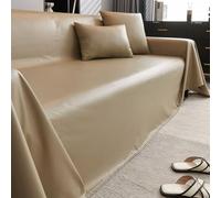 Waterproof Synthetic Leather Sofa Covers for Sectional & Loveseat Futons LShaped Protector Washable 71 x 134 Inches Champagne Color Durable & Stylish