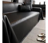 Waterproof Synthetic Leather Sofa Covers for Sectional & Loveseat Washable LShape Futon Protectors Black 71x150 Inches Durable & Stylish Furniture Protector