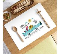 waterproof table mats, Tasteless Waterproof Table Mat Western Cloth Coaster Student Pvc Anti-Scald Heat Insulation Home-Yr9-1_35*45Cm(Yr9 11,40 * 60cm)
