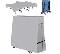 Waterproof Table Tennis Table Cover, 600D Ping Pong Table Protection Outdoor and Indoor, Universal Folding Ping Pong Table Cover -- 173x77/16x158cm