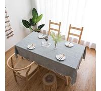 Waterproof Tablecloth 135x165cm Heat-Resistant Dust-Proof Fabric for Weddings & Events - Grey Durable & Stylish Table Cover Ideal for Indoor & Outdoor Use
