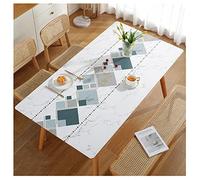 Waterproof Tablecloth Square & Rectangular Dining Table Protector Stain-Resistant Cover for Indoor/Outdoor Use 100×100cm Ideal for Kitchen Office Salon (Color: A)