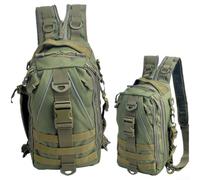 Waterproof Tackle Backpack 40x23cm Single Double Strap(Green)