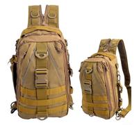 Waterproof Tackle Backpack 40x23cm Single Double Strap(Wild Brown)