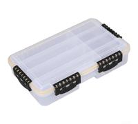 Waterproof Tackle Box with Removable Dividers and Multi-Level Compartments for Systematic Lure Sorting and Retrieval (E)
