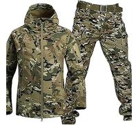 Waterproof Tactical Combat Suit for Men - Military Jacket and Pants Set, Soft Shell Uniform for Outdoor Activities, Hunting, Hiking, Camping, and Survival