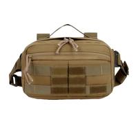 Waterproof Tactical Crossbody Chest Pack, Multi-Purpose Outdoor Waist Bag with Adjustable Strap, Durable Shoulder Sling(Brown)