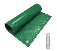 Waterproof Tarp 240x1000 cm UV-Resistant Canvas Reinforced Eyelets Ideal for Roofs Patios Pools - Heavy-Duty Green Covering Solution